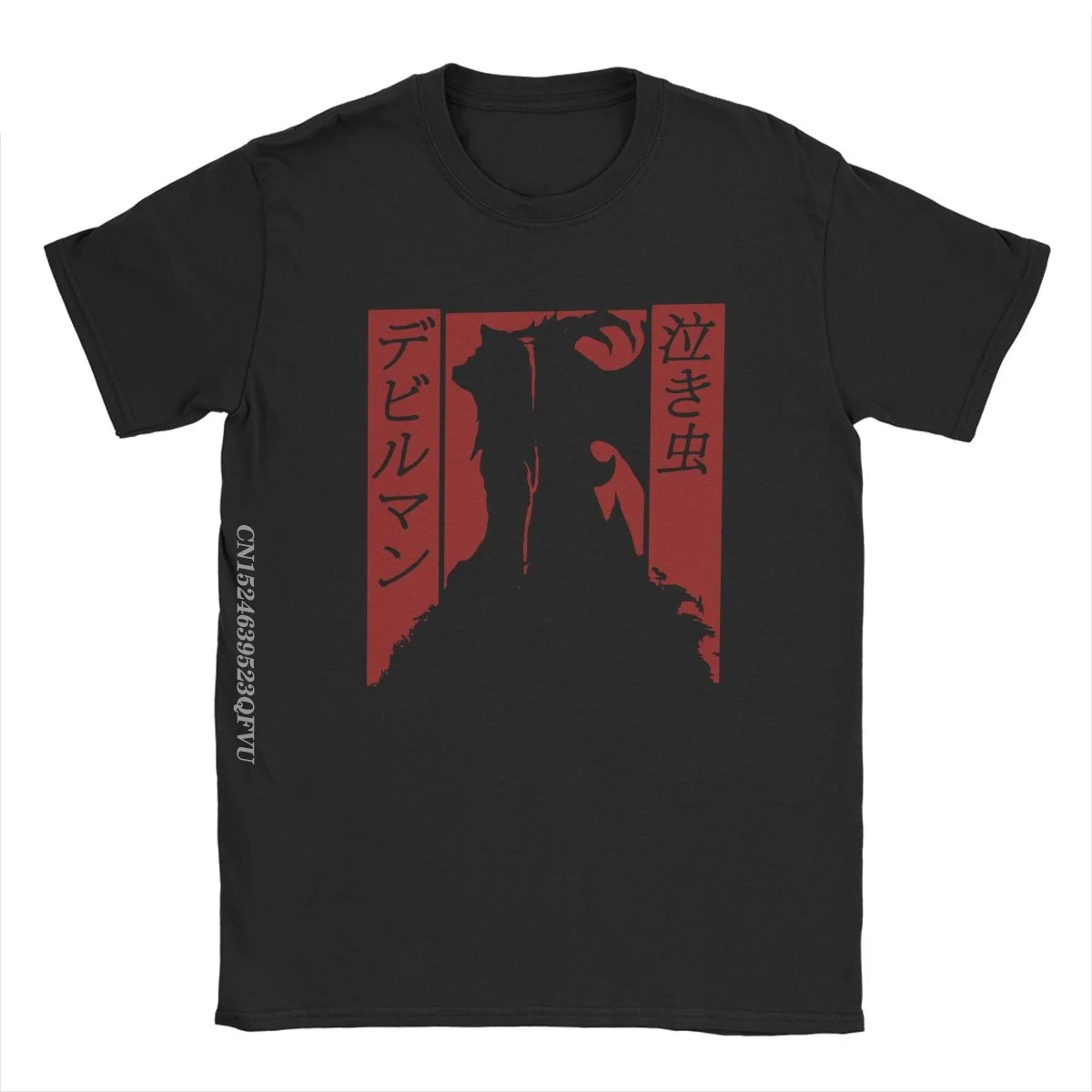 Japan Anime Debiruman Devilman Crybaby Tshirt For Men Pure Cotton T-Shirts Round Collar Tee Shirt Harajuku Clothing Printed