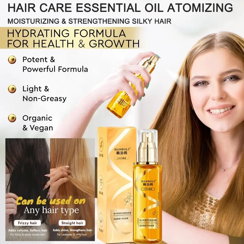 

Moisturizing & Strengthening Silky Hair Care Essential Oil,Repair Leave-In Conditioning Spray,Hydrating Hair Treatment