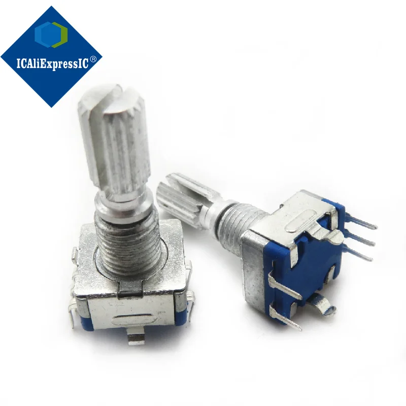 ロータリーエンコーダ/コーディングスイッチ/デジタルポテンショメータ,5フィート,スイッチ付き20mm plum, ec11, 5個