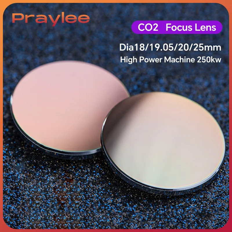 

Co2 Laser Focus Lens Dia.18/19.05/20/25mm FL38.1/50.8/63.5/76.2/101.6mm for High Power CO2 Laser Engraving Cutting Machine