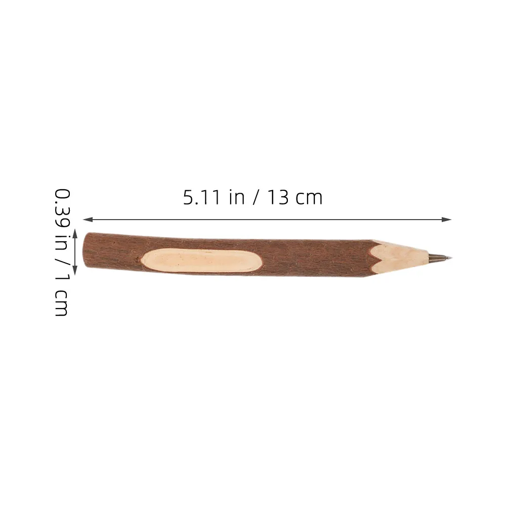 12pcs Vintage Tree Bark Ballpoint Pens – Bamboo Wood Retractable Writing Pens with Woodland Charm