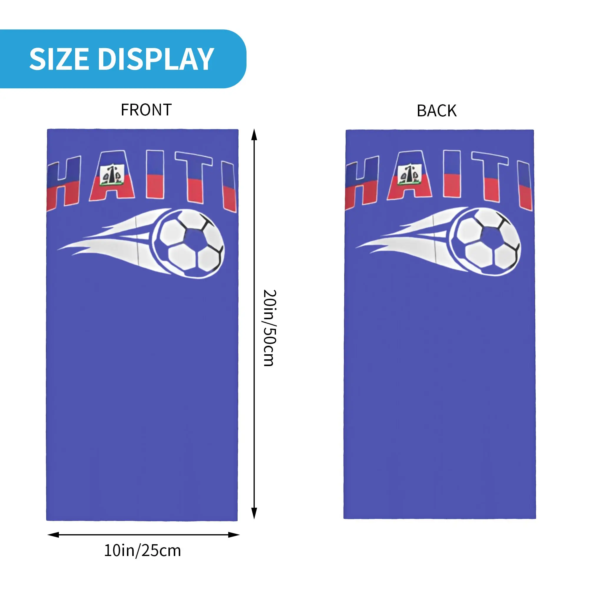 Haiti Flag Haitian Soccer Bandana  Fashion Punk Bicycle Mask Riding Fishing UV Protection Balaclava Soft Warm Face Cover Mask view 2