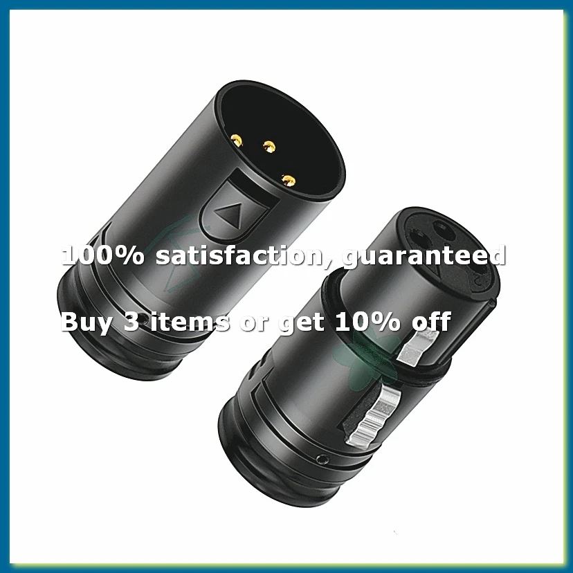 Male & Female Compact XLR Microphone Solder Adapter Adjustable 90° Right Angle 3Pin XLR Solder Connector 3 PIN XLR Ends-DT30
