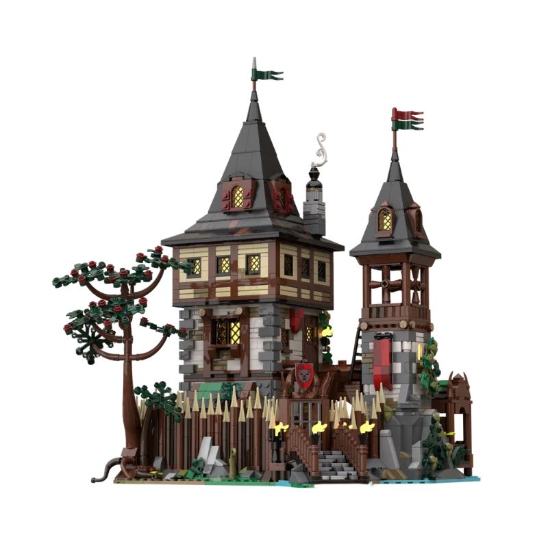 Moc filmes famosos castelo de urso arquitetura blocos de construção modulares palácio medieval modelo originalidade tijolos brinquedos presente natal