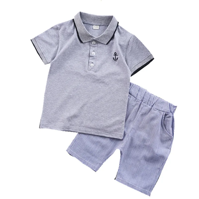 Baby Boys Summer Polo Sweatshirt Suits 1 2 3 Years Toddler Cotton T-shirts Shorts Clothes Sets For Newborn Bebe Infants Outfits