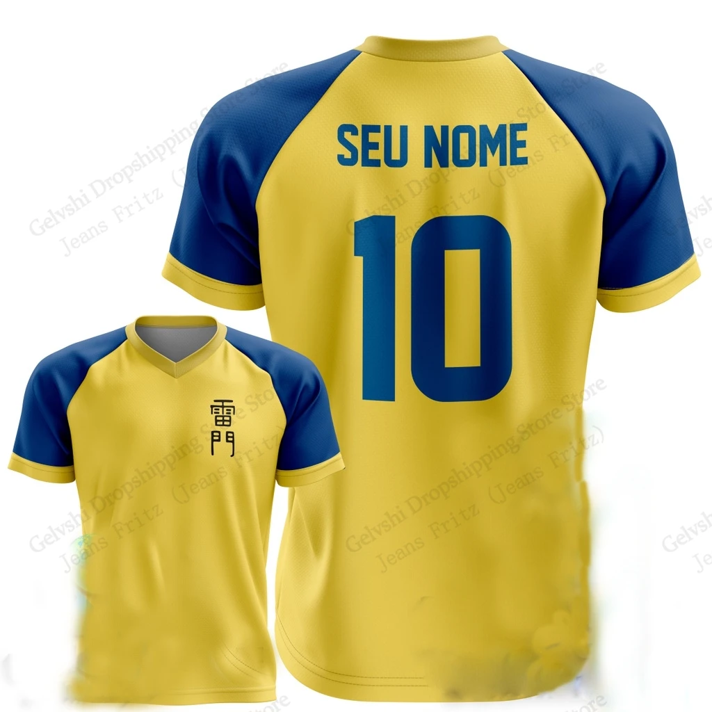 

Новая спортивная футболка-джерси с 3D-принтом аниме «Инасудзуме Эйнджил», модная футболка с V-образным вырезом и коротким рукавом для мужчин, женщин и детей, футбольные топы и футболки