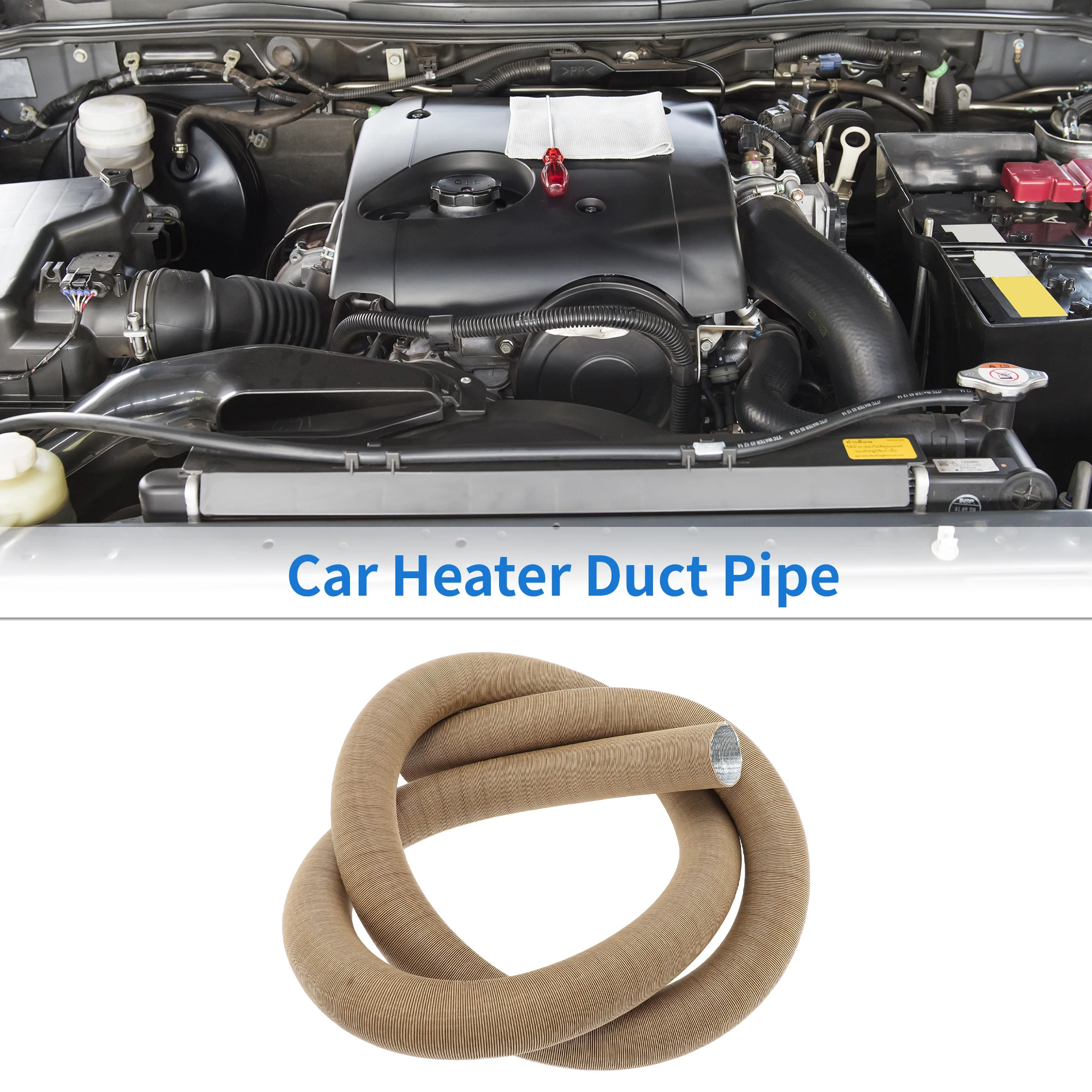 

UXCELL автомобильный обогреватель, воздуховод, шланг для теплого воздуха, 42 мм, внутренний диаметр 300 см, алюминиевая фольга, 1 шт.