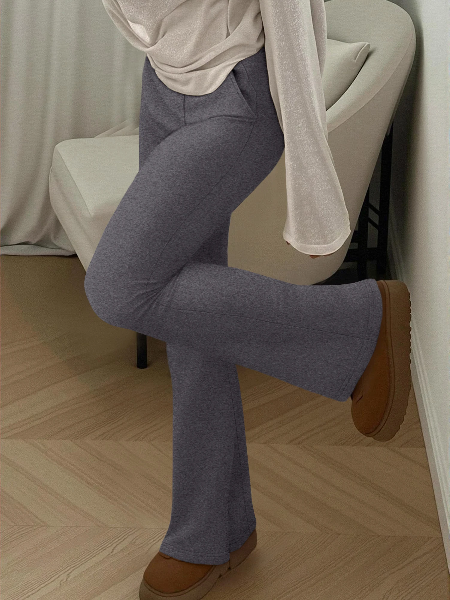 

Женские леггинсы-клеш с высокой талией в отпускном стиле, эластичные, легкие, дышащие, для пляжа