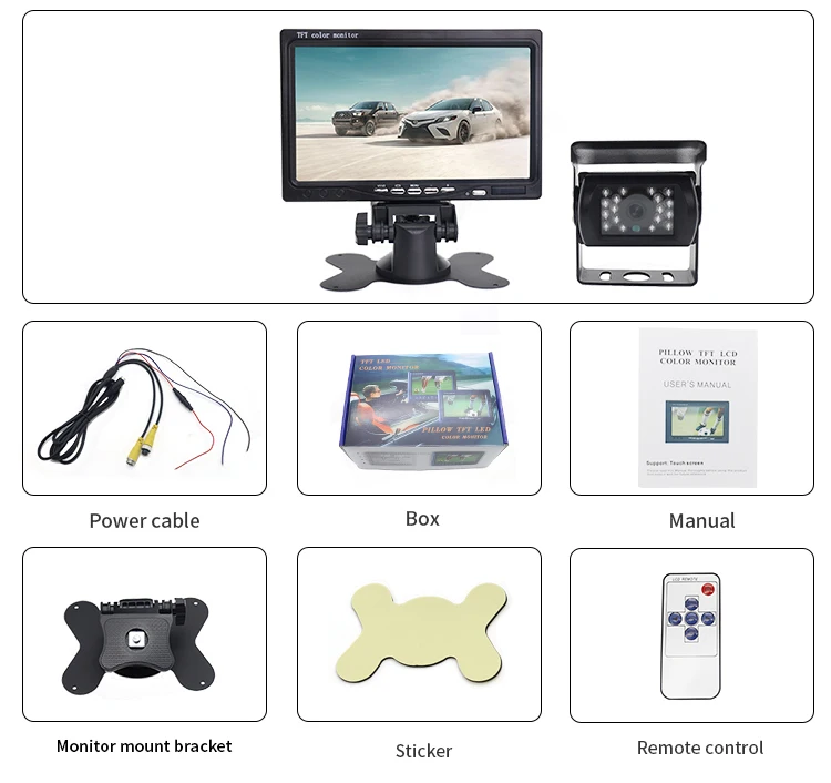 Heavy Vehicle/Vans/Truck Rear View Camera 7" Car Backup Monitor Truck AHD Rearview System Car Monitor