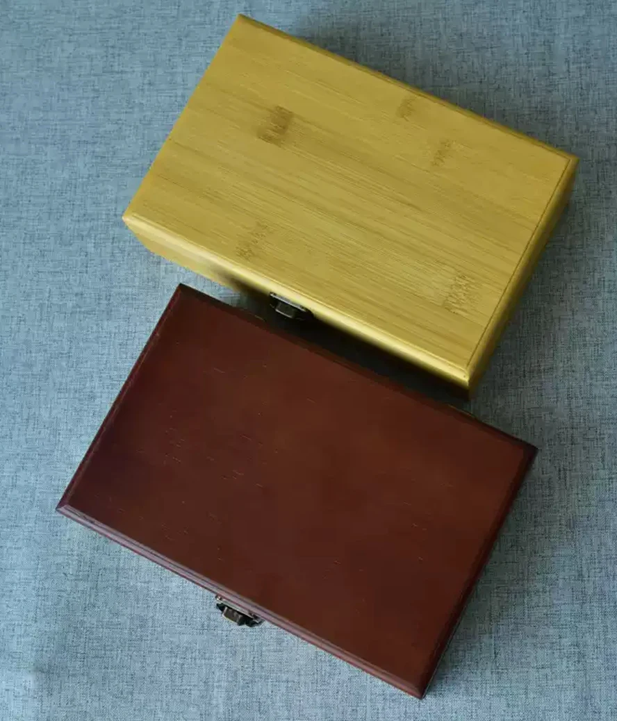 Handmade Bamboo Gift Box |Painting Calligraphy Inkstone & Seal Storage Box & Multi-Function Jewelry Organizer Natural Material