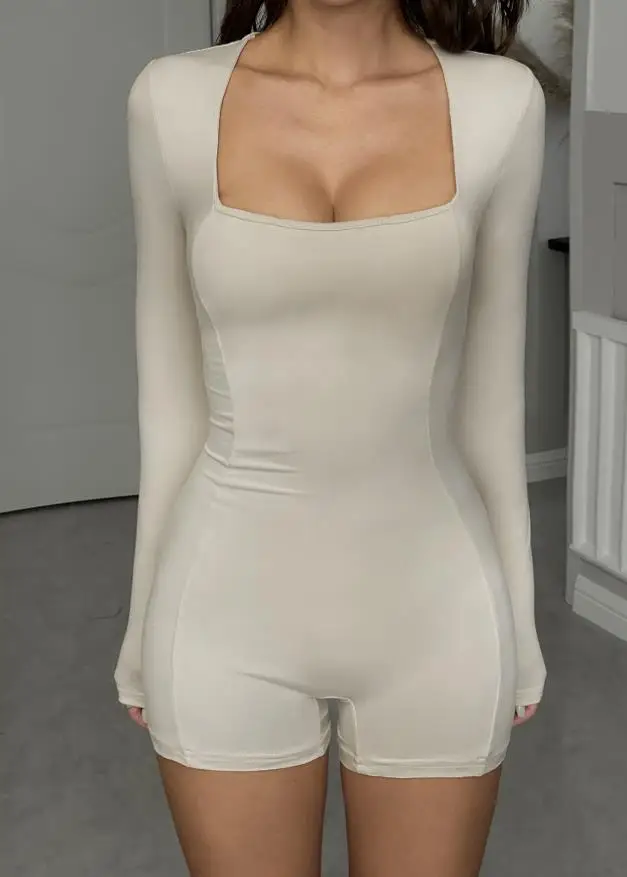 ชุดจั๊มสูทโยคะแขนยาวสไตล์ Y2K หรูหราและเซ็กซี่สำหรับผู้หญิง ประจำฤดูใบไม้ร่วง/ฤดูหนาว ปี 2025