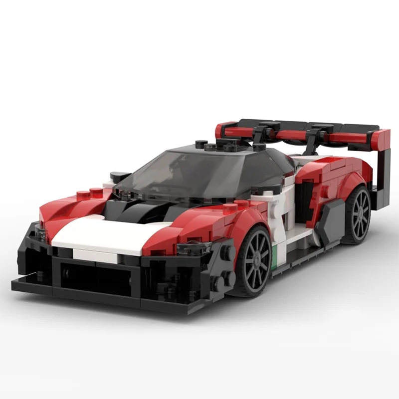 ตัวต่อ MOC McLarenesd Senna GTRs City Champions จำนวน 406 ชิ้น ของเล่นตัวต่อแบบ DIY สำหรับเด็ก ของขวัญคริสต์มาส ของเล่นเสริมสร้างทักษะด้านสถาปัตยกรรม
