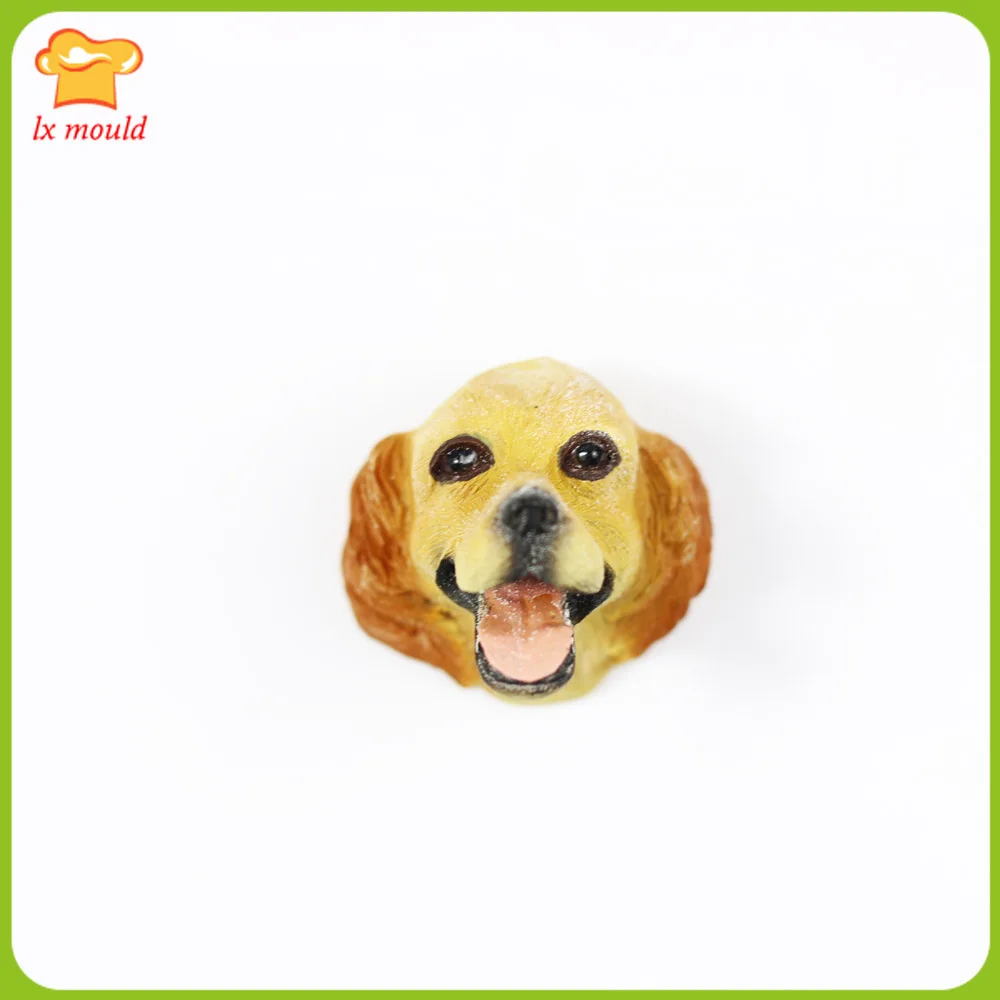 3D Cocker Spaniel Head Silicone Mold Pet Dog Head Fondant Cake Decorating Sugarcraft DIY Mould for Soap Candle Clay Resin