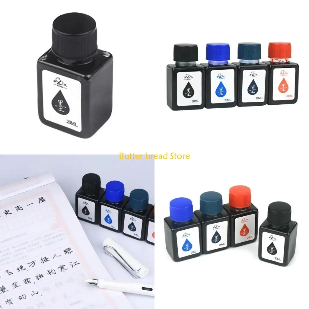 W89C Chấm Bút Mực Chai Đen/Xanh Dương/Xanh Đậm Mực Bút Máy Bút Thư Pháp Có Sẵn Cho Học Sinh Viết Nghệ Thuật Thư Pháp