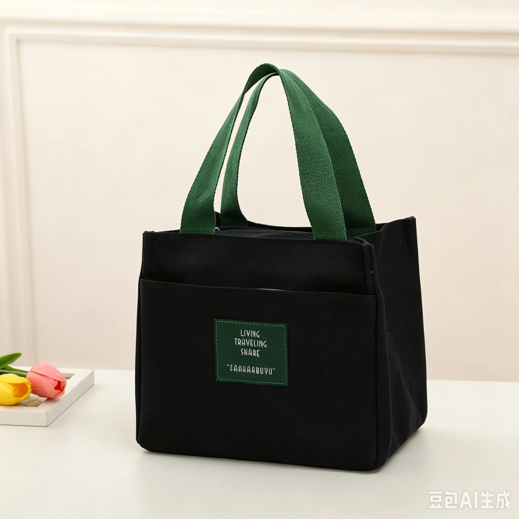 Office workers' commuting eco-friendly canvas handbag, lunch box, lunch bag, lunch box bag