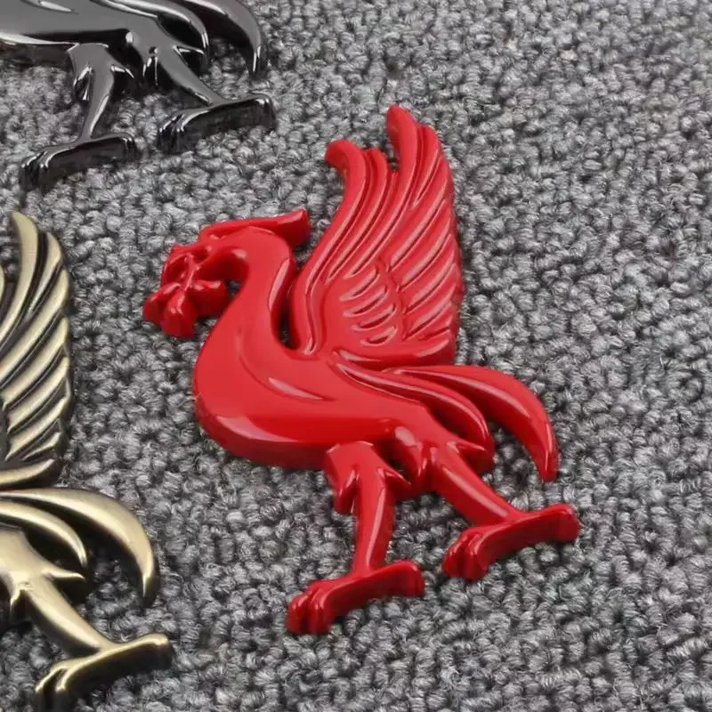 ملصق معدني ثلاثي الأبعاد شعار دراجة نارية الديكور الخلفي الجذع شارة ملصقات ليفربول كوب L F C الكبد الطيور تصفيف السيارة