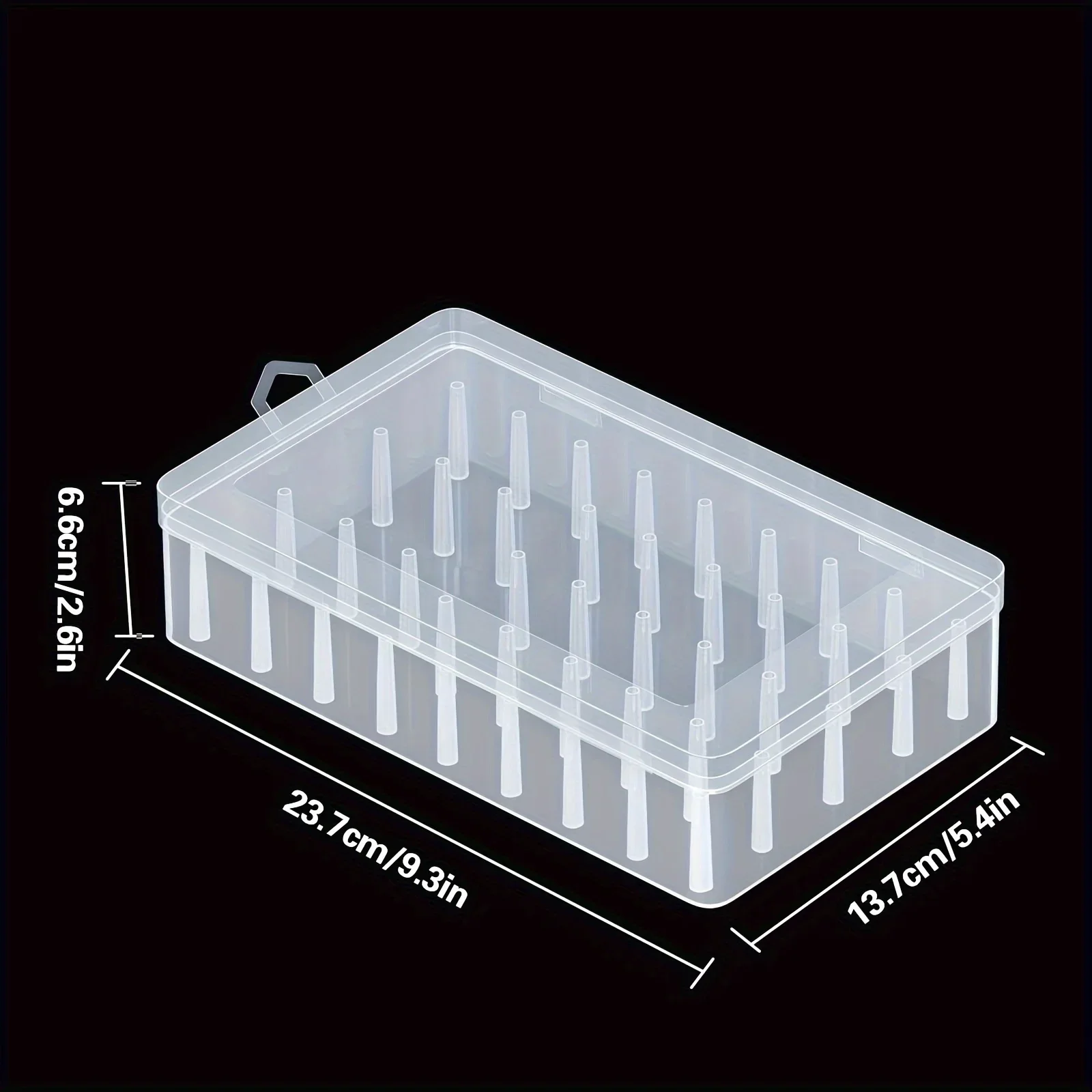 42 roll sewing thread storage box, transparent PP plastic embroidery sewing set storage box