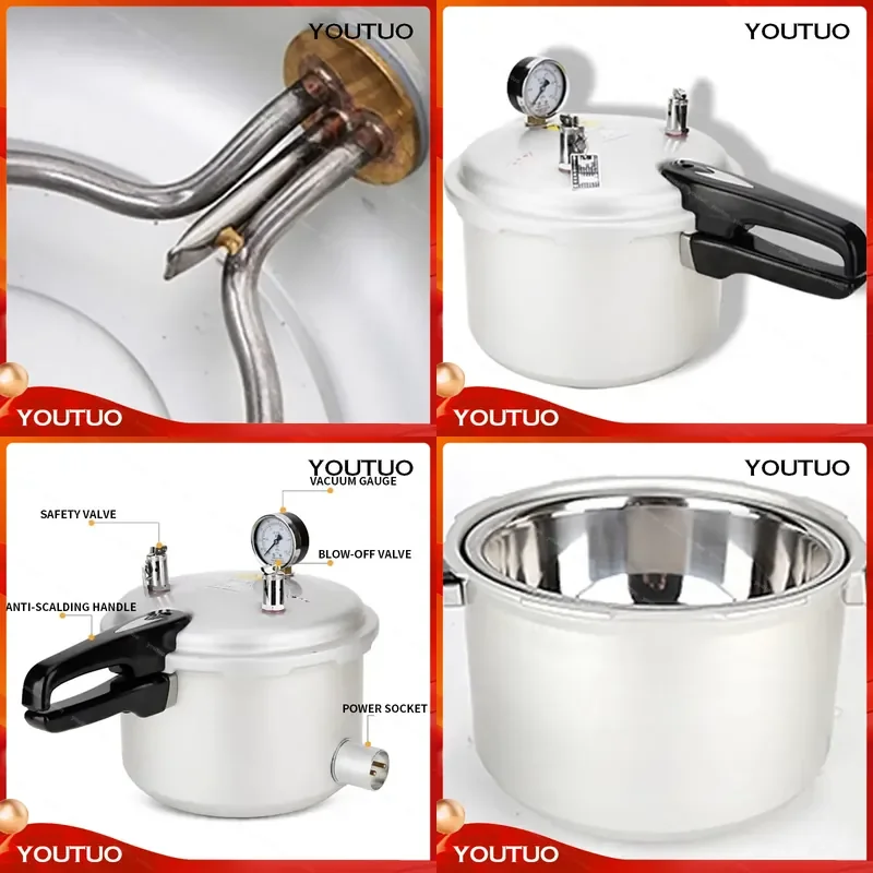 for 8L High Pressure Steam Sterilizer Medical Dental High Temperature Autoclave Laboratory Pressure Cooker Sterilization
