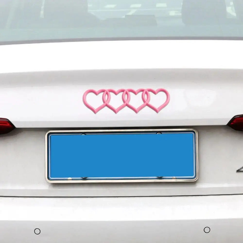 Car Love Heart Logo Decal ABS Plastic Rear Trunk Tail Label Auto Emblem Exterior Sticker for Audi A4 A3 A5 A6 A4L B8 B7 B9 C6 C7