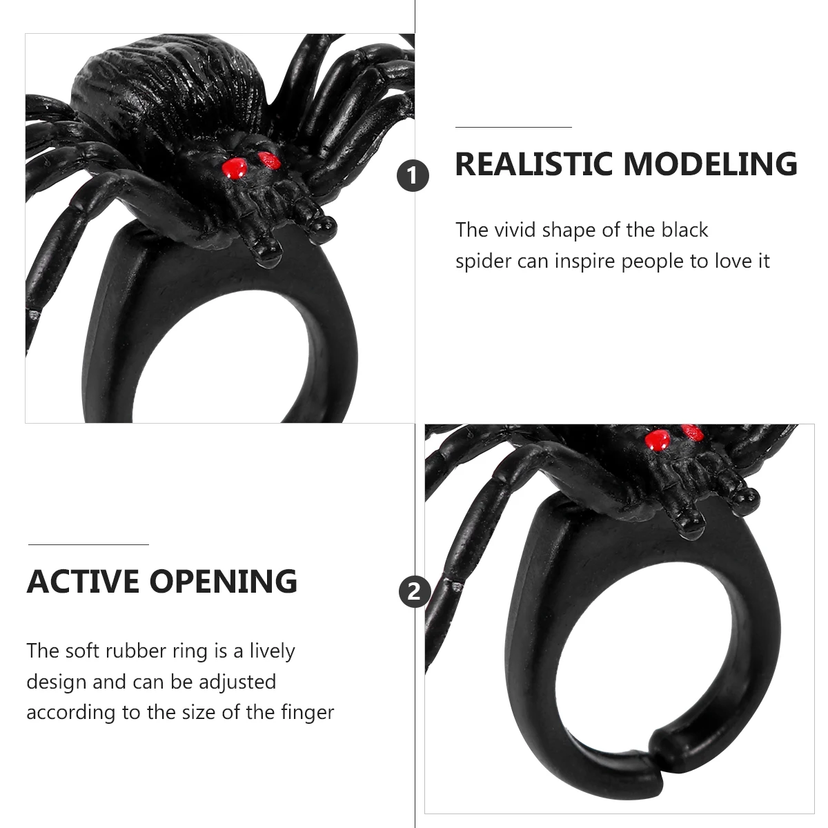 

Halloween rings spider rings finger rings for Halloween party plastic toys Halloween spider rings