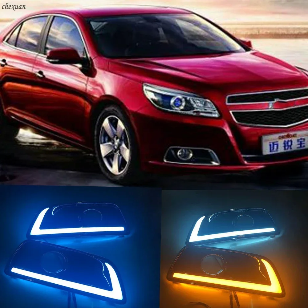 

Новинка! CSCSNL 1 комплект для Chevrolet Chevy Malibu 2011, 2012, 2013, 2014, 2015 светодиодный DRL, дневные фонари с желтым сигналом