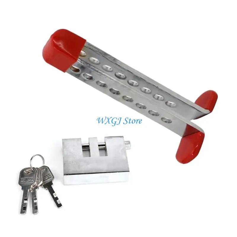 

37JE 8 Hole / 9 Hole Car Pedal Security Lock Steel Car Safety Lock Car Brake Clutch Pedal Lock with 3 Key