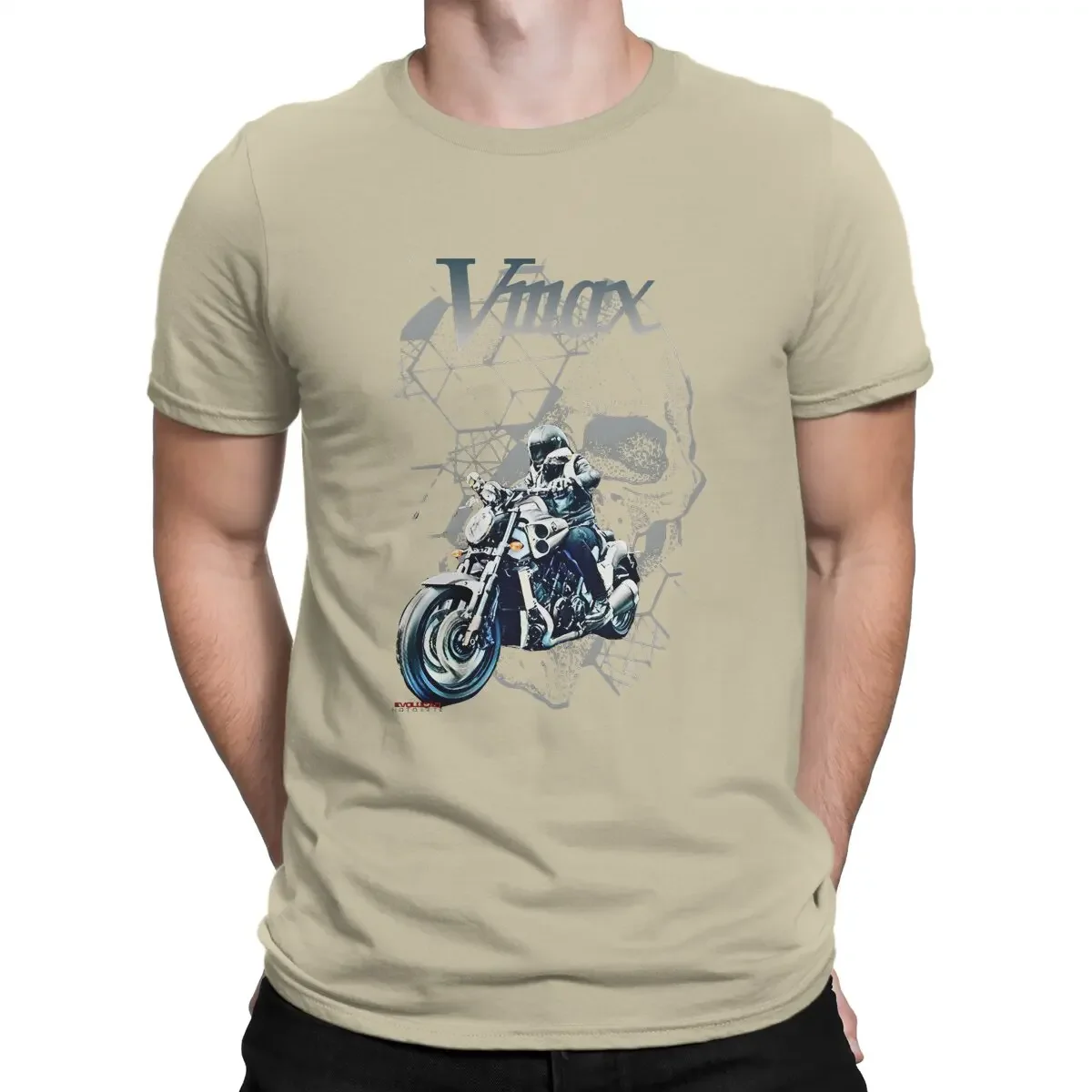 Vmax Rider Skull T-Shirts Men Y-Yamaha Leisure Cotton Tee Shirt Crewneck Short Sleeve T Shirt Printed Tops