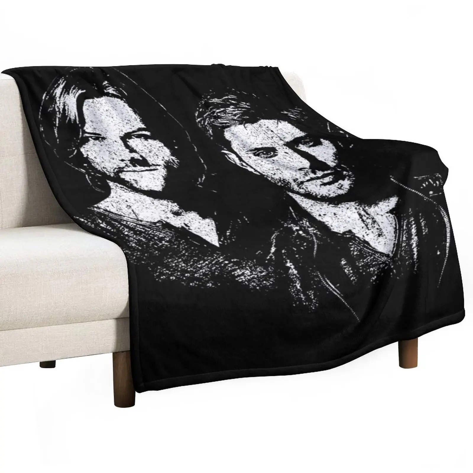 

Sam and Dean Throw Blanket Decorative Sofa Blanket Retro Blankets Decorative Throw Blanket