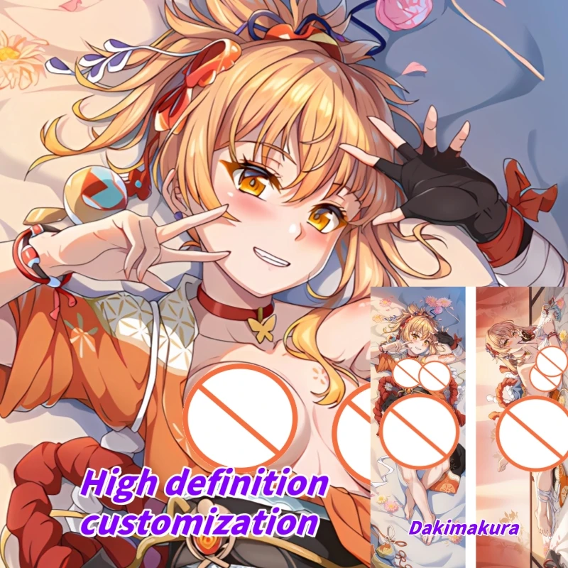 

Dakimakura Anime Pillow Case Genshin Impact Yoimiya Double-sided Print Of Life-size Body Pillowcase Gifts
