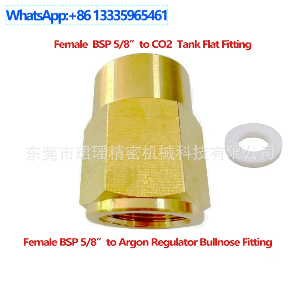 

5Pcs 5/8BSP argon pressure reducing valve to 5/8BSP carbon dioxide adapter