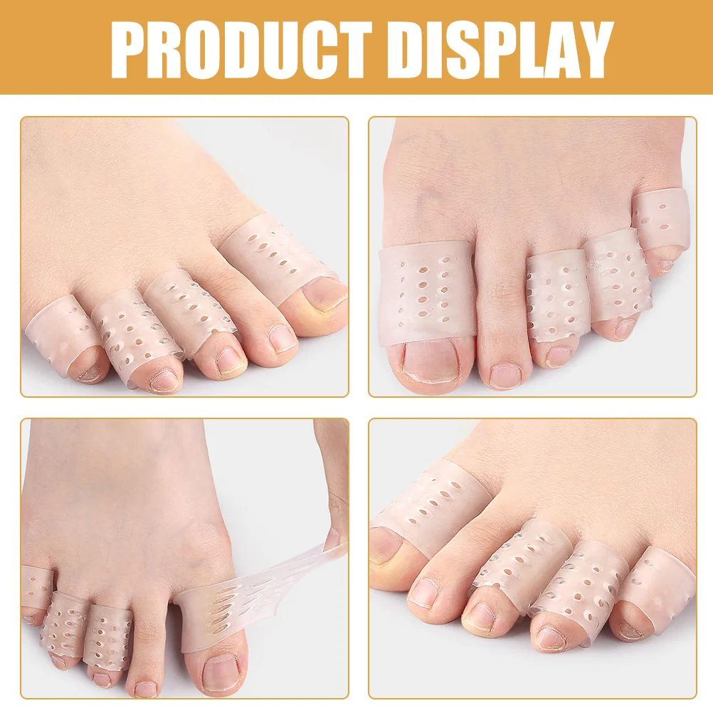 

5Pairs Soft Skinfriendly Toe Protectors Antifriction Durable Daily Sports Reusable Supple Fingersleeves
