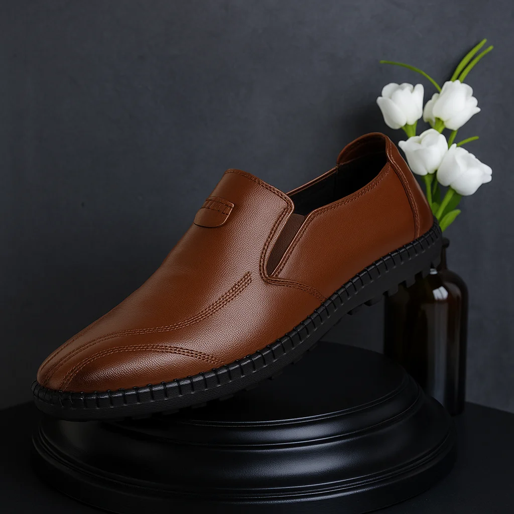 

Autumn Casual Men's Soft Leather Loafers Comfortable Breathable Flat Shoes Versatile Male Footwear New Zapatos Para Hombre