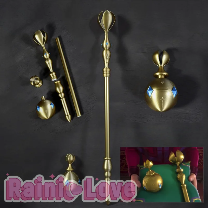 Anime Elsa Cosplay Prop Queen Elsa The Coronation Scepter Orb Snow Queen Ice Empress Hand Prop For Hallowmas Party Adult Women