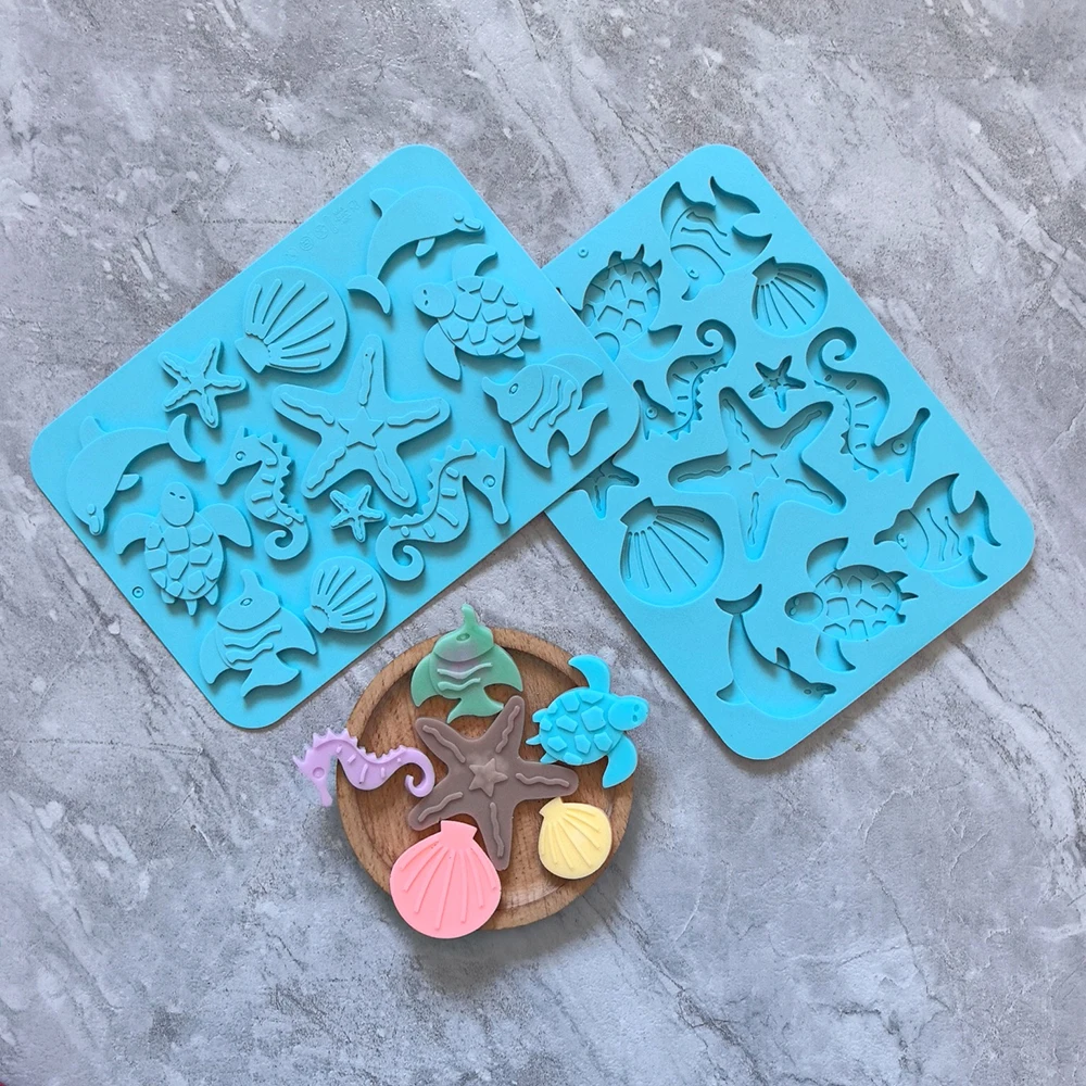 1 шт., силиконовая форма для выпечки шоколадного печенья в форме морской существа, сделай сам, украшение для шоколадного торта, украшение