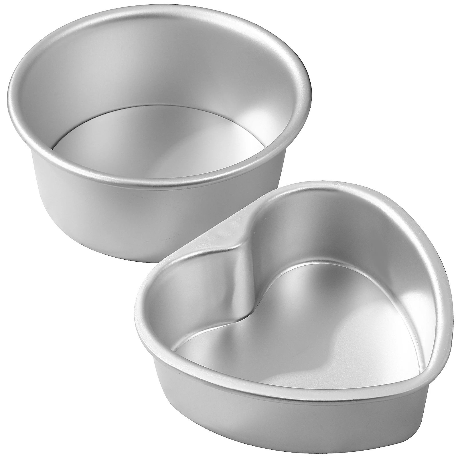 

2 Pcs Mould Removable Base Baking Tins Heart 6 Inch Kitchen Heart Mould Moulds Set Baking Cake Tin Cake Tin Tools