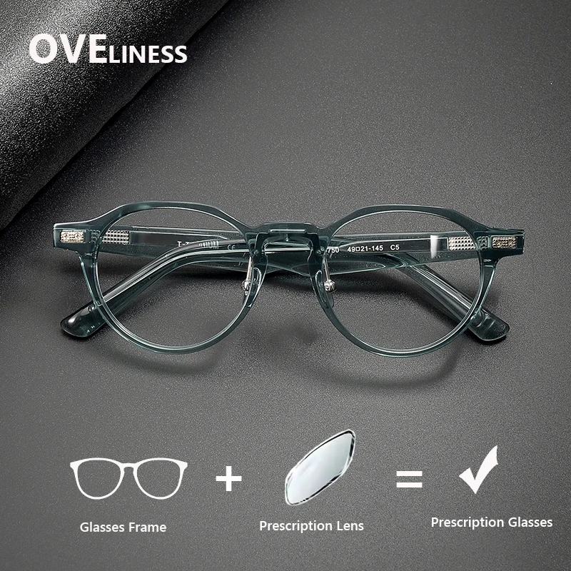 

2026 Acetate optical Glasses Frame Men Retro Round Prescription Eyeglasses frames Women Spectacles Vintage myopia male Eyewear