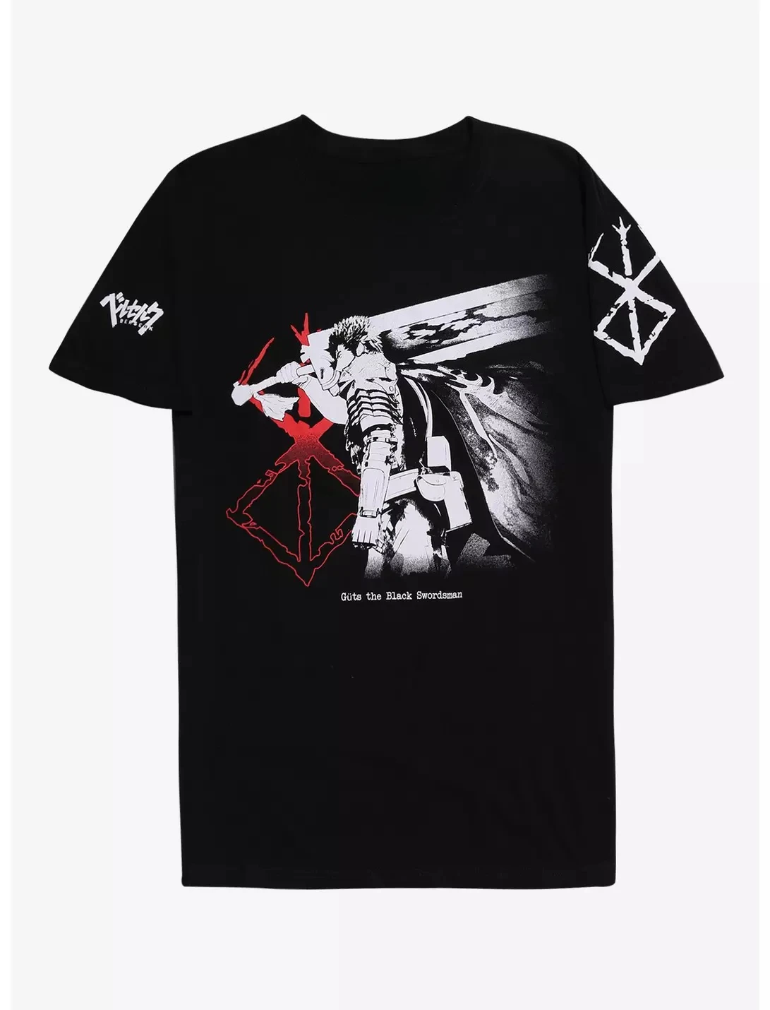 

Berserk Guts Red & White Print T-Shirt Graphic Printing High-quality Fashionable Comfortable Trendy Y2k Breathable Outdoor