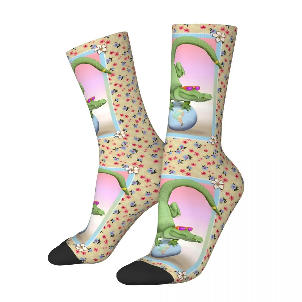 Cool Gator Socks Travel 3D Print Boy Girls Mid-calf Sock