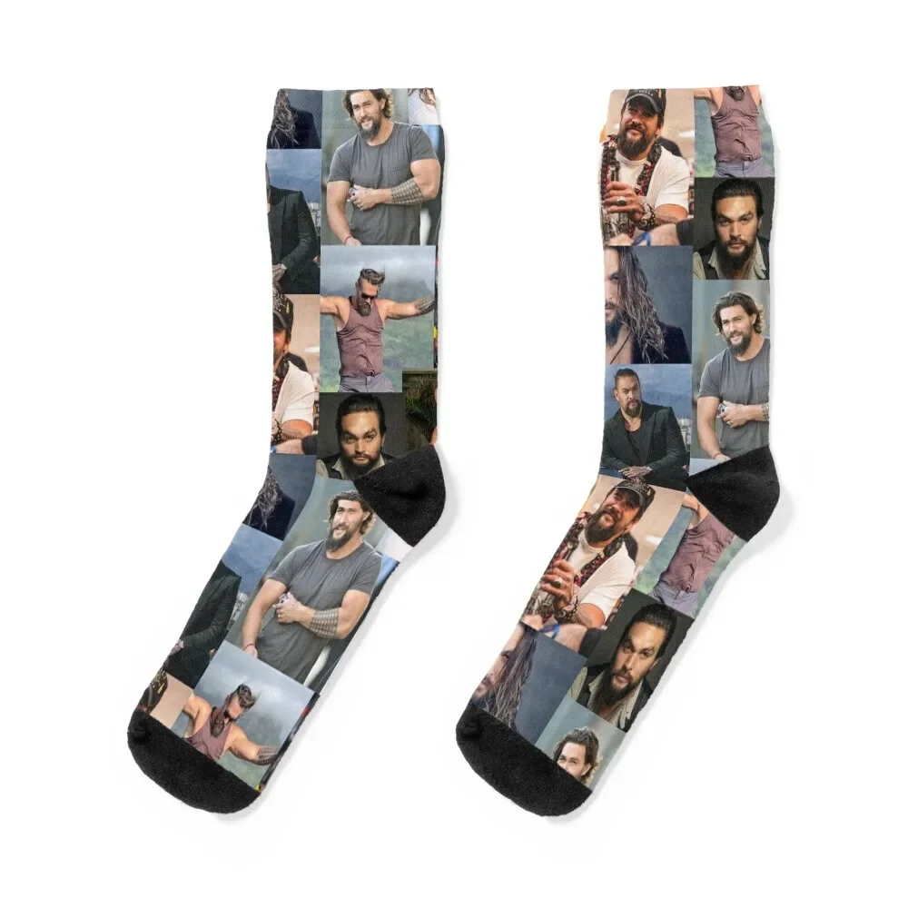 

Jason Momoa Collage Socks New year's aesthetic anti-slip Girl'S Socks Men's