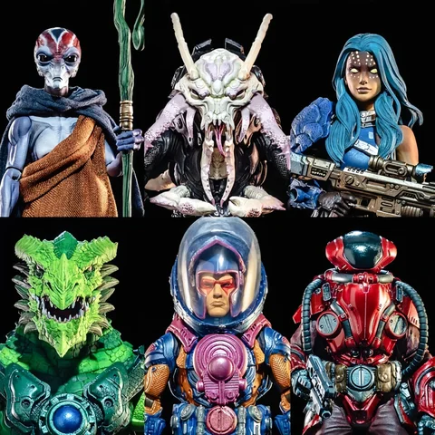 Four Horsemen Cosmic Legions Third Wave 7inches Kalian Shunn Orvar Uularia Speer Vellok Speer Action Figure Collection Toy Gifts