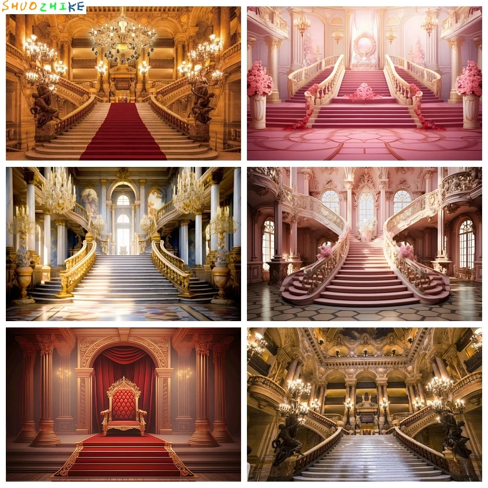 

Vintage Palace Photography Backdrop Beauty and the Beast Fairy Tale Castle Family Shoot Children Background for Photo Studio