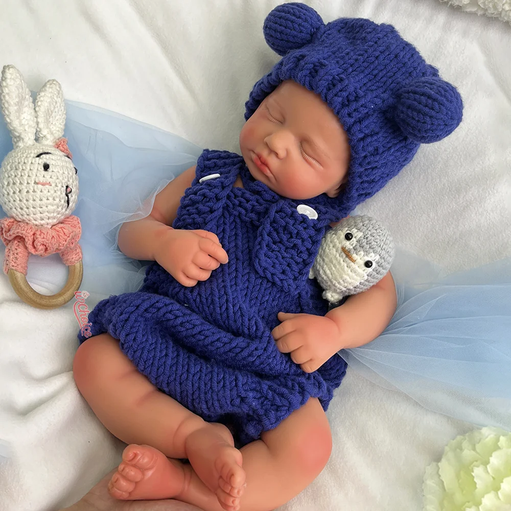 دمية أطفال واقعية لحديثي الولادة مقاس 20 بوصة مصنوعة يدويًا من السيليكون دمية أطفال تولد من جديد للتجميع مع مصاصة #6
