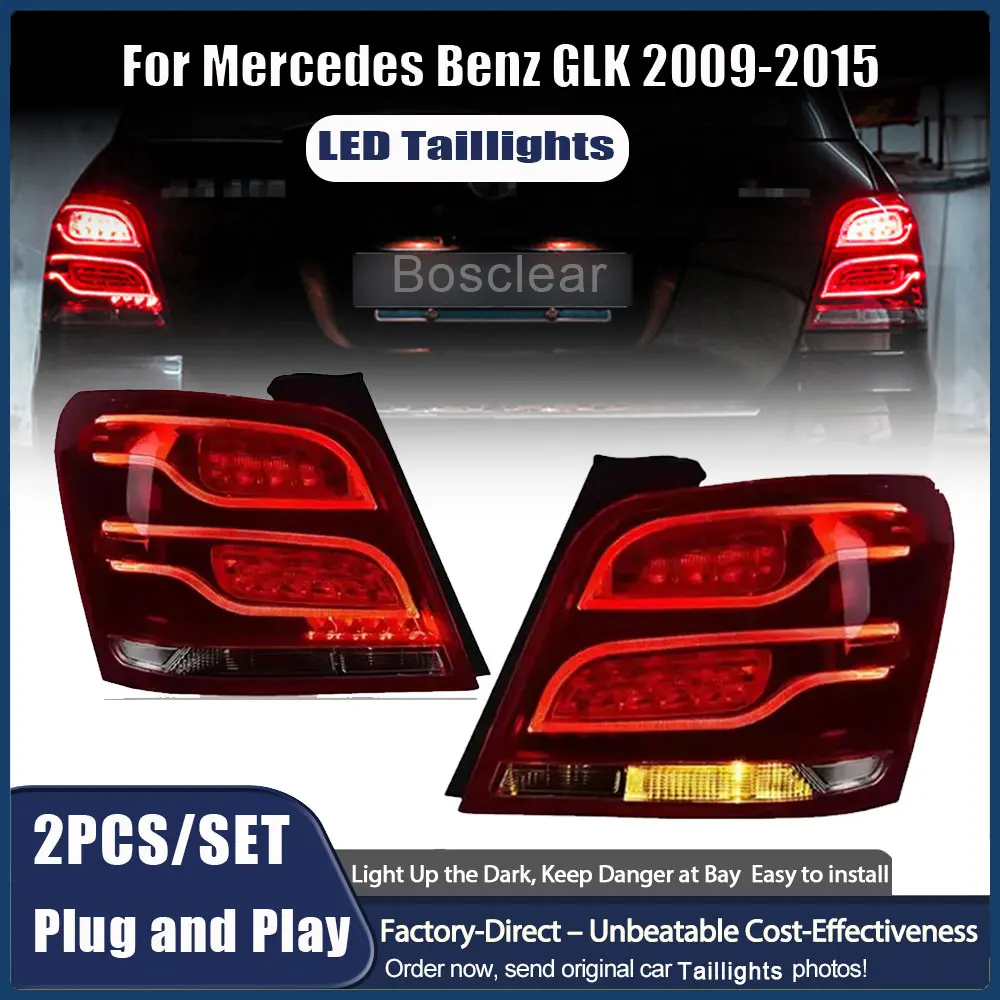 

Задний фонарь для Mercedes Benz GLK200 Задние фонари GLK260 GLK300 Обновление задней лампы Светодиодный динамический задний фонарь Plug and Play