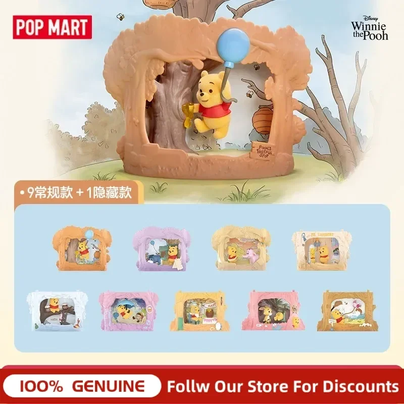 

Genuine Pop Mart Winnie The Pooh Treehouse Theater Figurine Desktop Ornament Collectible Gift For Trendy Collectors Mystery Boxe