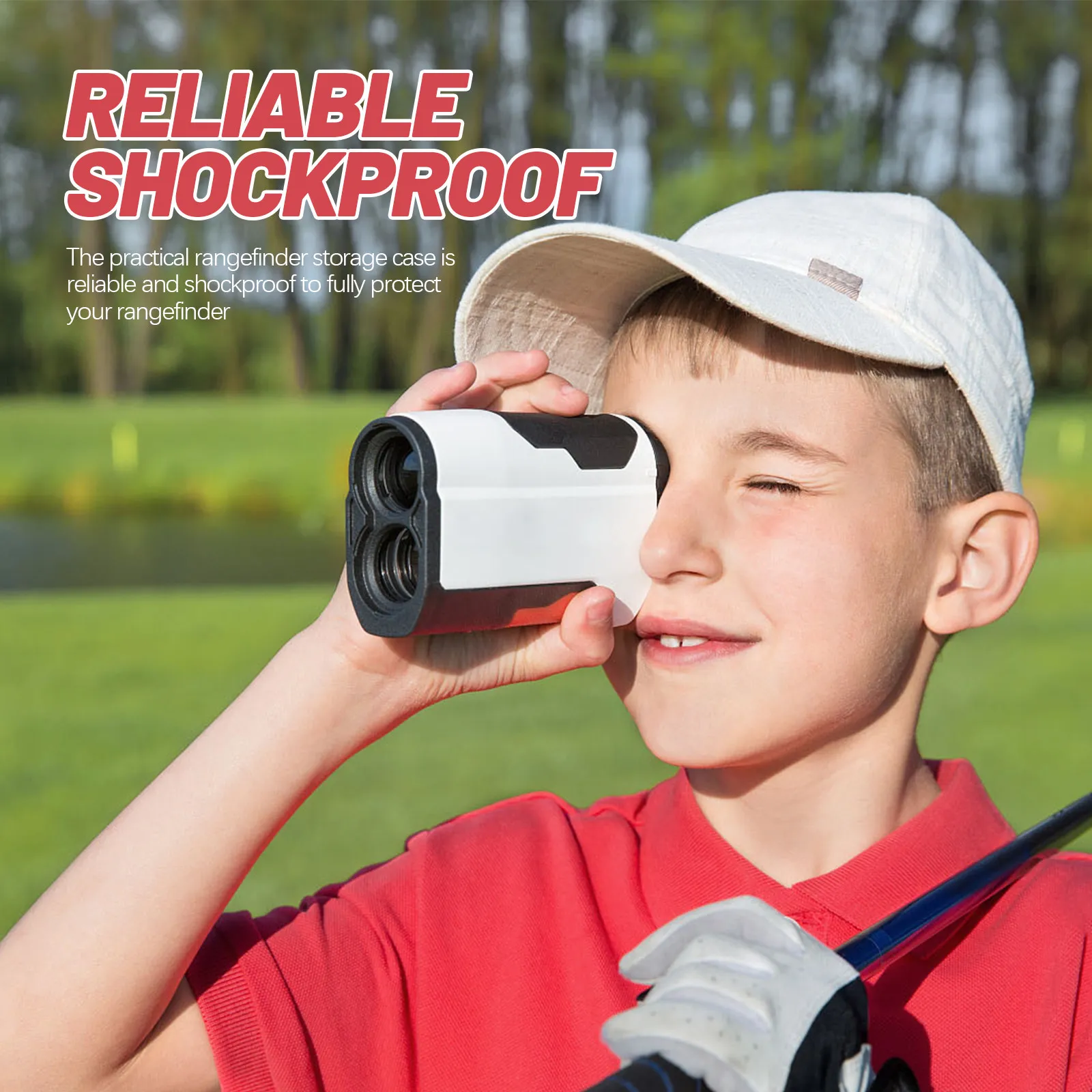 

Golfing Rangefinder Storage Case Rugged Shockproof Portable Waist Bag Hard Shell Range Finder Protector with Zipper