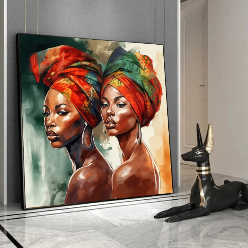 

Graffiti Art Black African Women Posters and Prints Room Home Decor Scandinavian Abstract Black Woman Canvas Painting Wall Art