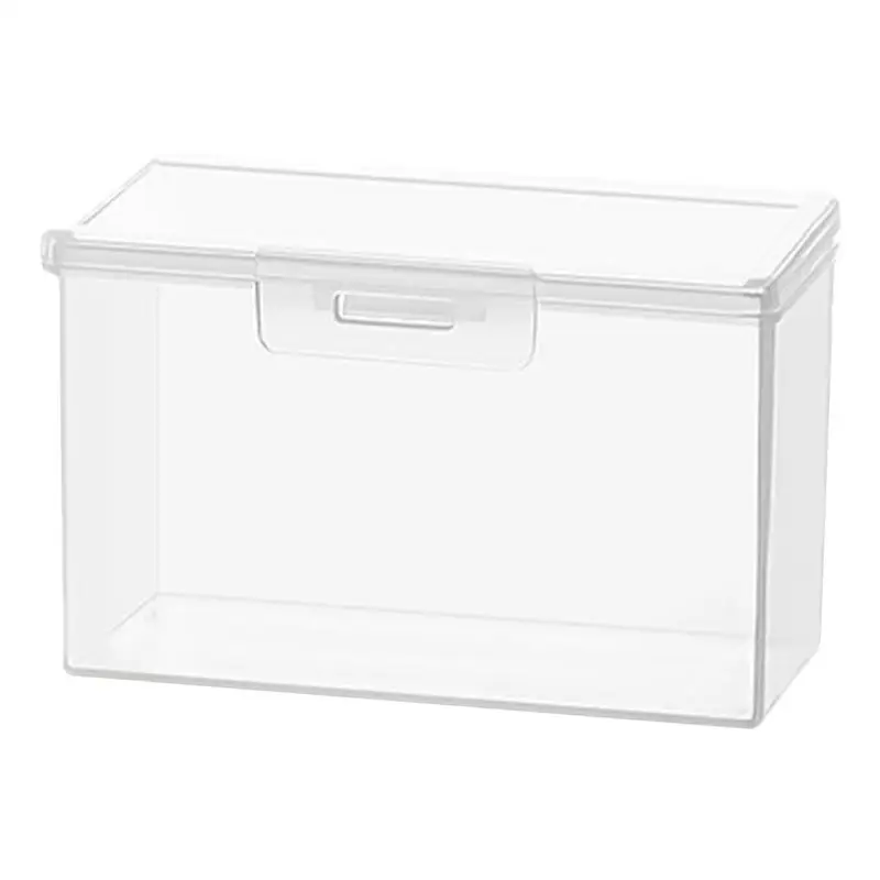 목걸이용 작고 투명한 보석 상자, 귀걸이 보관 상자, 휴대용 면봉 보관 용기, 투명 보석 거치대