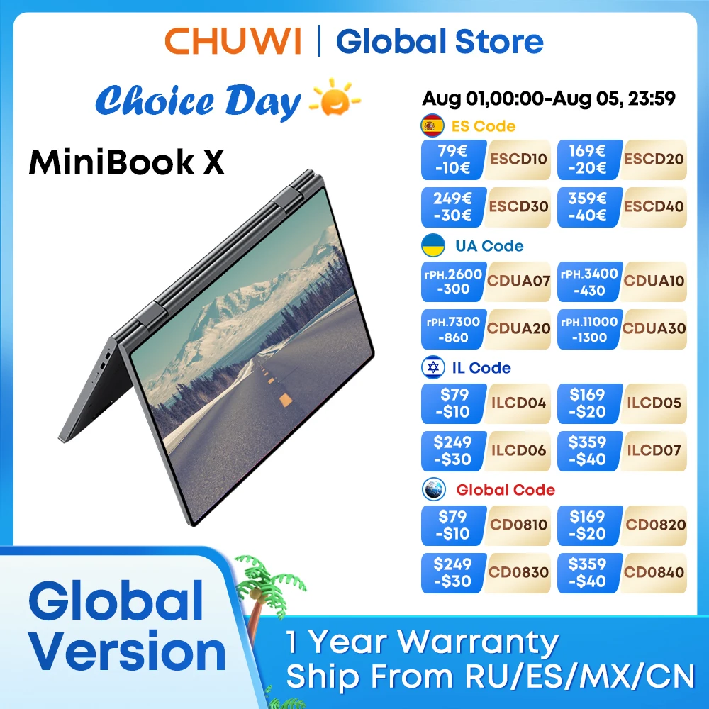 Ноутбук-планшет CHUWI MiniBook X 2-в-1