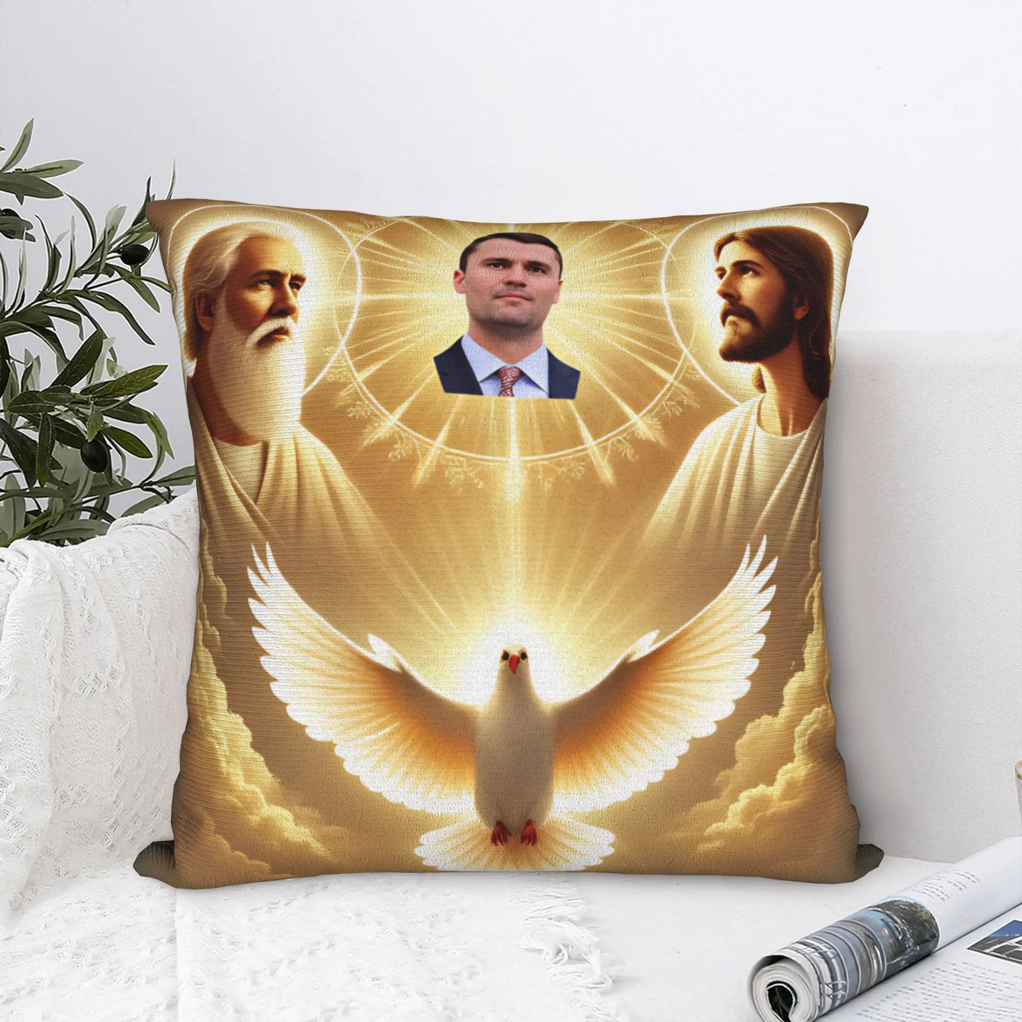 Charlie Kirk Angelic Advocate Charlie's Home Pillow Case  Morden Pillow Cover Design Pillowcases For Couch Sofa Bedroom