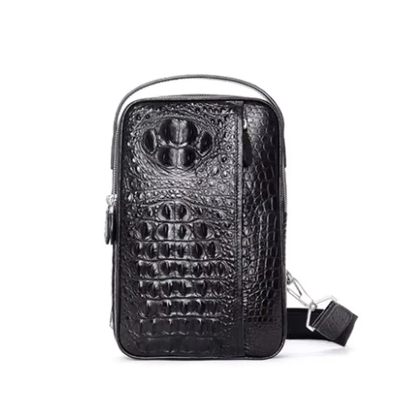 afanzhe crocodile bag male chest package  men chest bag  leisure  multi-function  One shoulder cross bag  trend  Men's bags